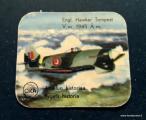 Oka ilmailun historia Engl. Hawker Tempest V.m. 1945 Kahvipakettikuva