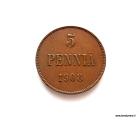 5 Penni 1908 Kuvan kolikko