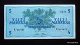 5 Markkaa 1963 Litt.B no X7603483 Lindblom-Nars kl.7