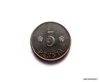 5 Penni 1918 Rautaa KOERAHA! HARVINAINEN koeraha