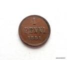 1 Penni 1881 Kuvan kolikko