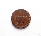 1 Penni 1881 Kuvan kolikko