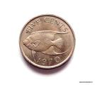 Bermuda 5 cents 1970 Kuvan kolikko