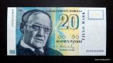 20 Markkaa 1993 ilman Litt. no 2038263909 Vanhala-Heinonen, 7,50 EUR